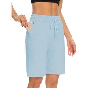 Womens Yoga Shorts Sky Blue